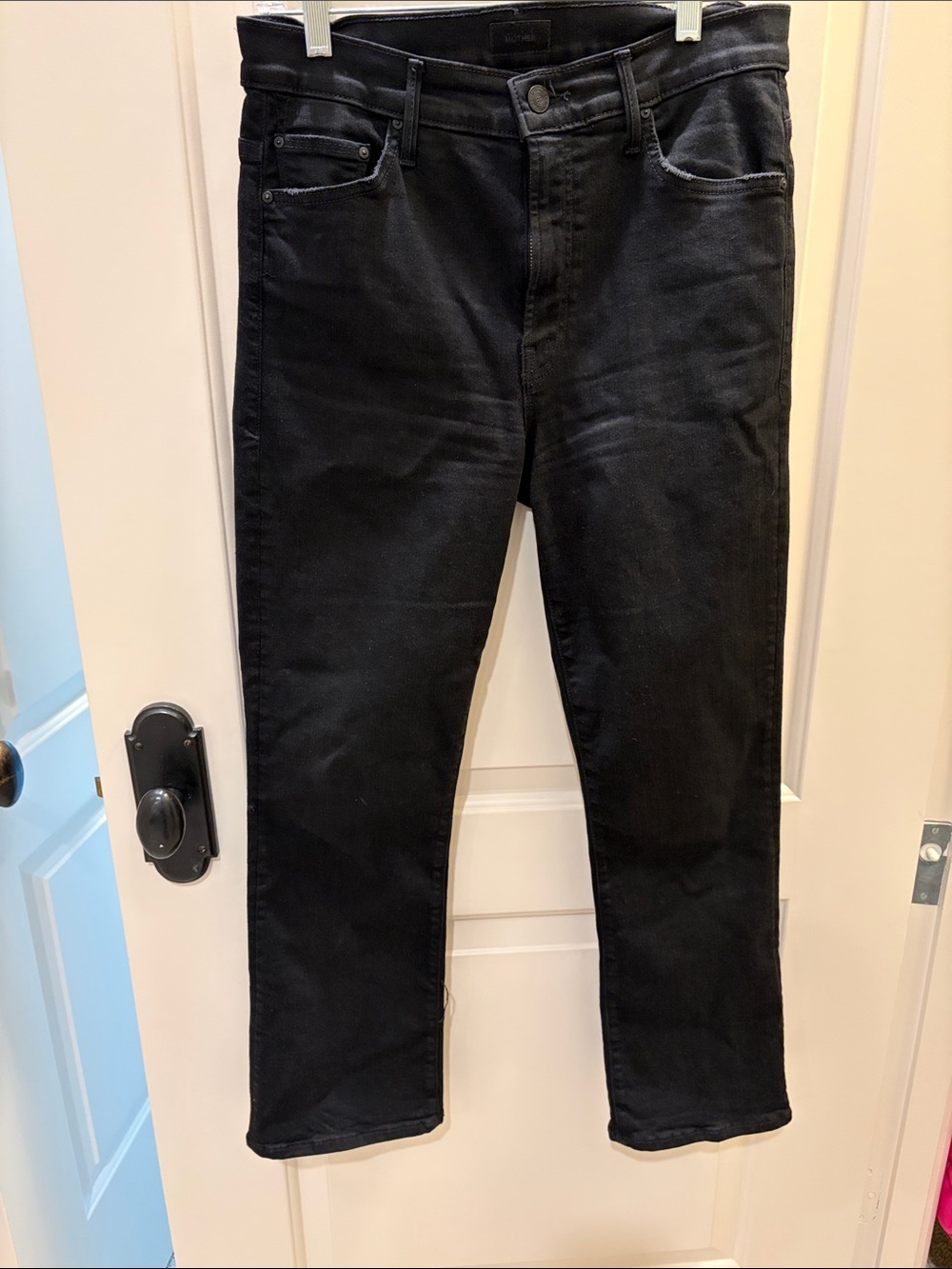 MOTHER Cropped Ankle Jeans - Black